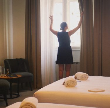 photo d'une chambre dans l'hôtel Phénix au Vieux Lyon