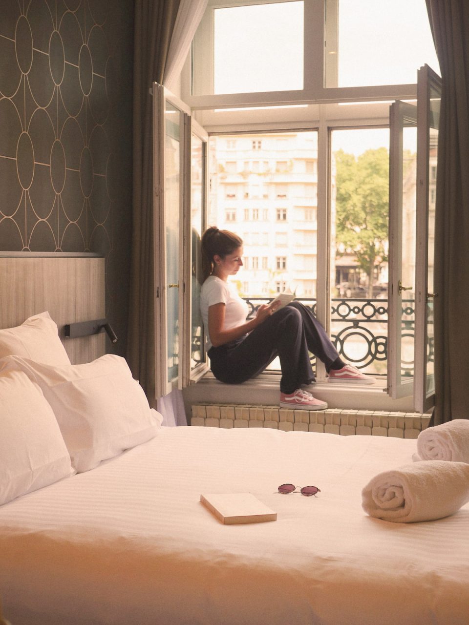 photo d'une cliente à l'hôtel Phénix à Lyon